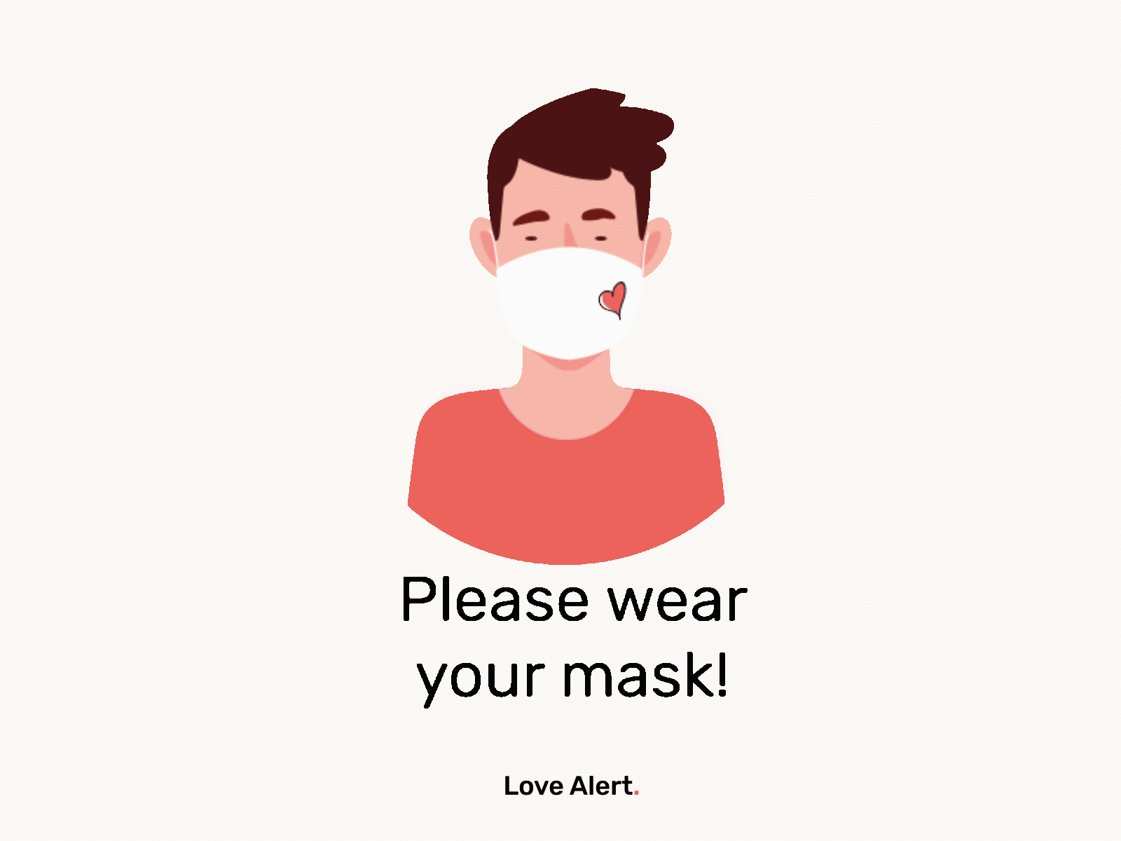 Please wear your mask animation art branding design graphic design illustration minimal typography vector