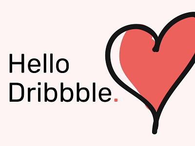 Hello Dribbble branding cute cute art design first firstshot graphic design hello hello dribbble illustration