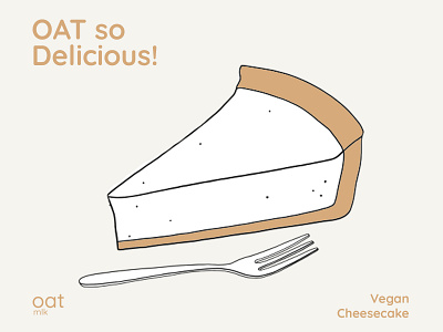 Cheesecake - Vegan animation branding cute cute art design food food illustration foodie illustration logo minimal recipe recipes