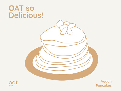 Pancakes - Vegan animation branding cute art design emojis food food app food illustration foodie illustration minimal pancake pancakes