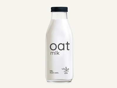 OatMlk, it's just a bottle. branding design graphic design illustration logo minimal ui vector