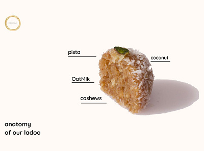Anatomy of our Ladoo anatomy cute art design diwali flavour food ladoo minimal plate