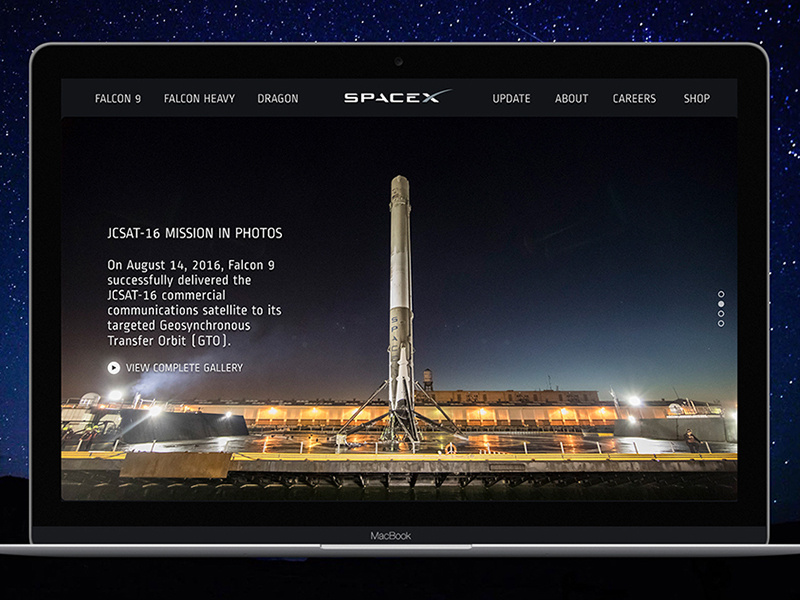 SpaceX site Concept by Carlos S. on Dribbble