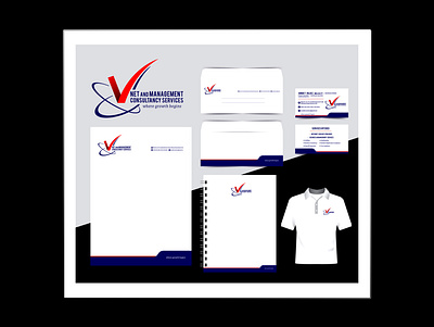 VNET Telecommunication Company branding design illustration logo vector