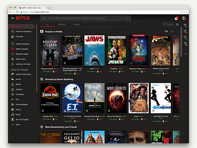 Netflix Pro - Home app design film films movies netflix product design television ui ux uxdesign uxdesigner web