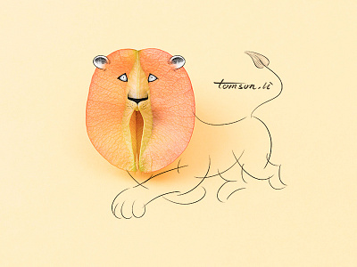 lion animal creative drawing expression illustration lion painting photography seed still life tomson.li