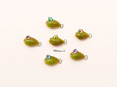 We are different creative cute animal drawing eyes fish illustration painting photography seed still life