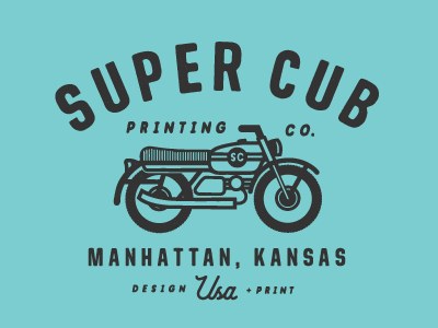 Super Cub Moto Mark design studio motorcycle print shop printing super cub