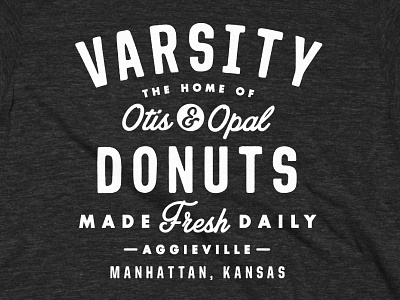 Varsity Donuts Badge Tee donuts kansas manhattan t shirt tee varsity donuts