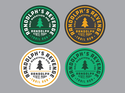 Randolph's Revenge Stickers 10k badge ddc hardware half marathon kansas stickers trail run