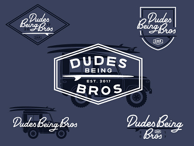 Dudes Being Bros branding bros dudes illustration jeep logo range rover surf typography