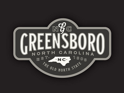 Greensboro Badge badge greensboro nc north carolina sticker type