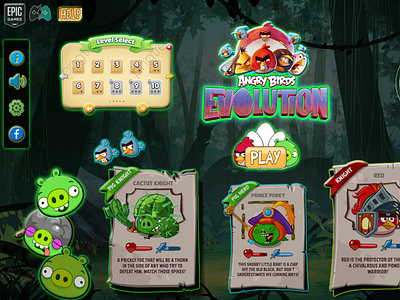 Angry bird game UI Inspiration