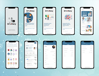Doctor's Consulting App UI Concept app app design design illustration logo ui ui design uidesign uiux ux