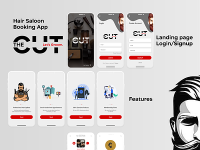 Men's Grooming App UI