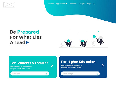 Education Web Home Page UI Concept app app design branding design illustration logo ui ui design uidesign vector
