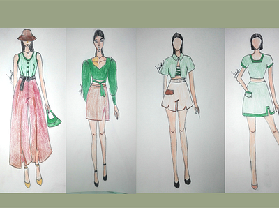 Nature Inspired Collection design fashion illustration model sketch
