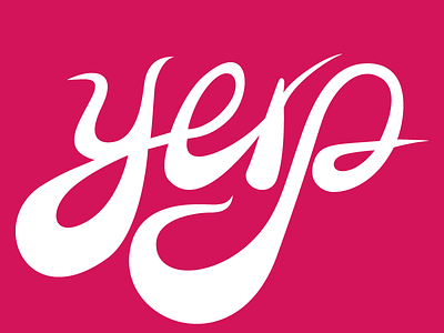 Yerp brand lettering logo vector
