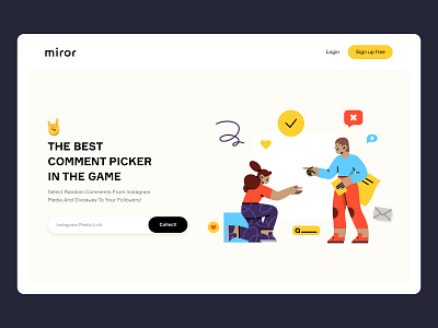 Instagram Comment Picker comment comment picker comment selector design figma ig illustration instagram minimal random ui web design