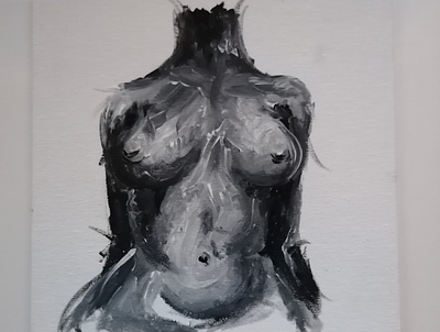 Nude painting blackandwhite body art body positive body positivity nude nudeart painting paintings
