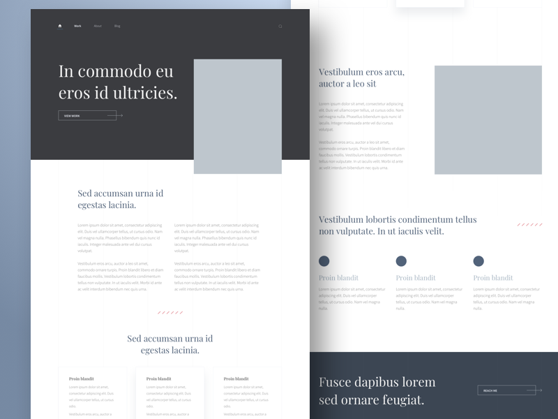 Portfolio - Wireframes home design web ux ui experience interface user portfolio