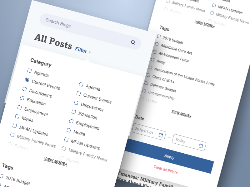 Mobile Filters search filter mobile design web ux ui experience interface user