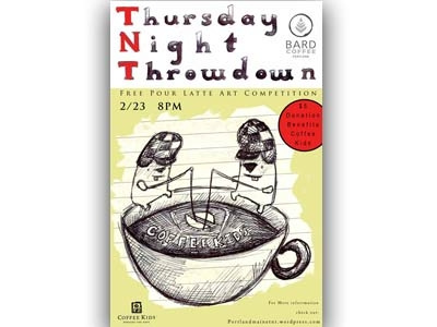 Thursday Night Throwdown Poster gig poster illustration lewis acrylics