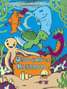 Underwater Kingdom Cover coloring book digital paint eco kids pen