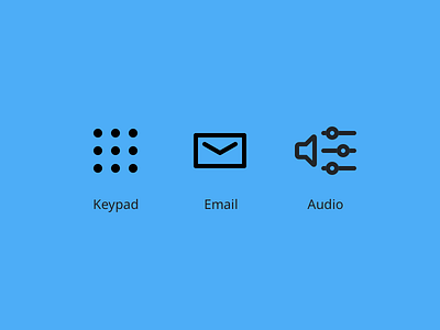 Icons #2 audio email icon keypad ui vector