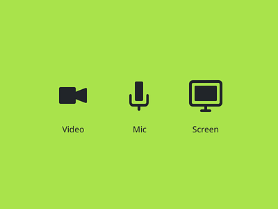 Icons #7 icons mic screen ui vector video