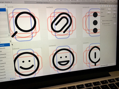 Do you follow an icon grid? grid icons leaf menu paperclip search smiley