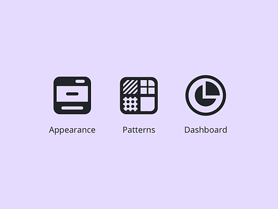 Icons 9 appearance dashboard iconography icons patterns