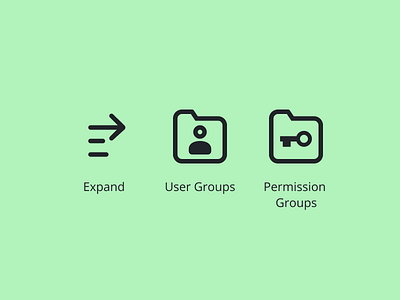 Icons #11 expand folder iconography icons illustration permissions user groups