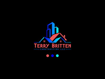 Terry Britten Construction LLC branding company logo construction logo design flat logo design house icon design logo logodesign minimalist logo modern logo real estate logo realestate