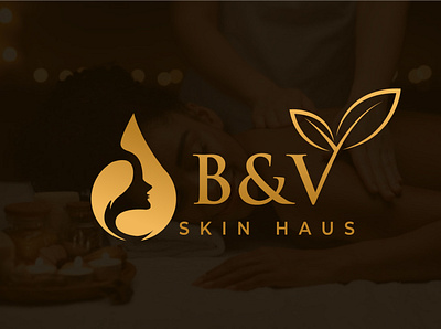 Spa Logo Design "B&V Skin Haus" company logo design flat logo design health logo icon design logo logodesign minimalist logo modern logo skin care logo spa logo