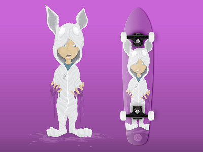 Rabbit Suit Skateboard illustrator rabbit skateboard vector