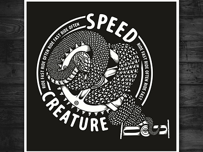 Speed Creature racer illustration adobe apparel bike bmx illustrator mtb snake vector