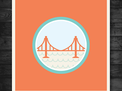 Golden Gate icon bridge design golden gate icon illustration minimal san francisco vector