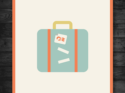 Luggage icon design icon illustration illustrator luggage suitcase travel