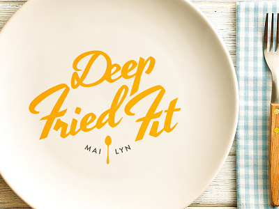 Deep Fried Fit blog branding food identity logo