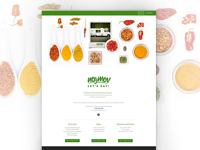 Noj Mov Teaser Homepage asian cuisine food foodtruck homepage nojmov site spices teaser web design website weebly