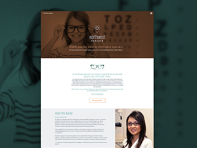 Northwest Eyecare Site branding clean layout professional simple ui web design website