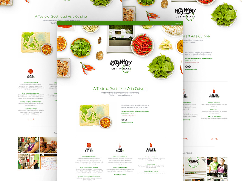 Noj Mov - A Taste of Southeast Asia cuisine asian food homepage design site ux ui branding website web design