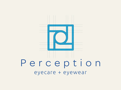 Perception Eyecare + Eyewear blue branding eyecare identity logo perception simple