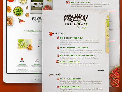 Noj Mov Menu design food layout menu print