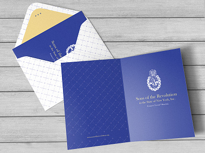 Sons of the Revolution in New York Cards branding cards envelope identity museum print simple stationary