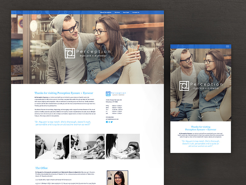 Perception Eyecare + Eyewear by Linh Pham on Dribbble