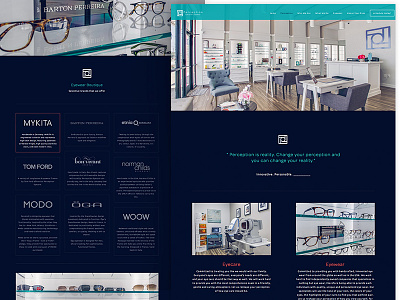 Perception Eyecare Site branding designer digital graphic design homepage layout site sketch ui web web design website
