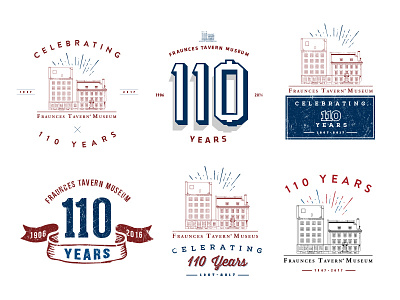 Fraunces Tavern Museum 110 Years america branding history identity illustration logo museum typography vector