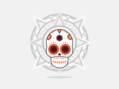 Dia de los Muertos adobe colors digital flat google gray holiday illustration illustrator pattern skull vector
